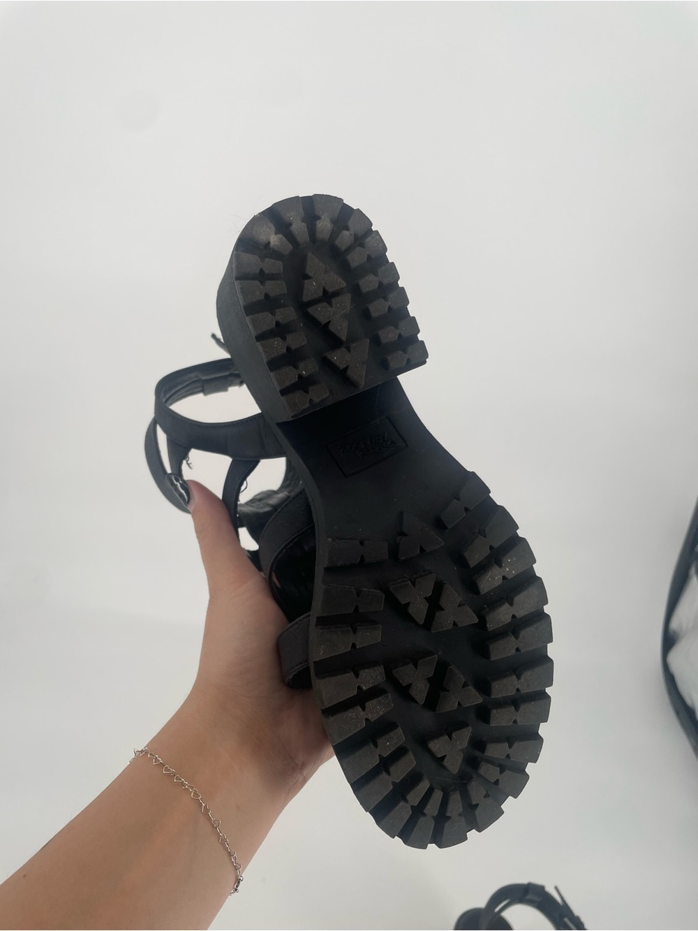 Y2K Grunge Style Dirty Laundry Black Caged Sandals Chunky Block Heel - Picture 8 of 13